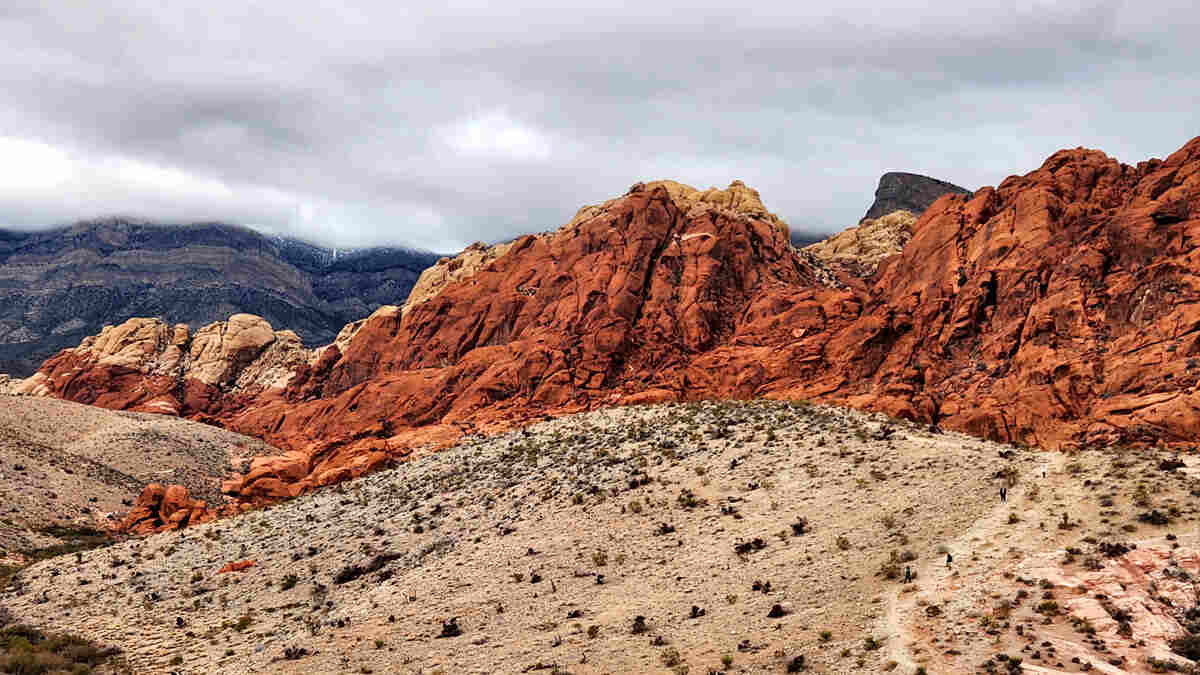 A rocky landscape at Red Rock Canyon